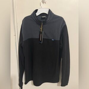 Hawke & Co. Men's M Black Gray 1/4 Zip Fleece Pullover Performance Sportswear